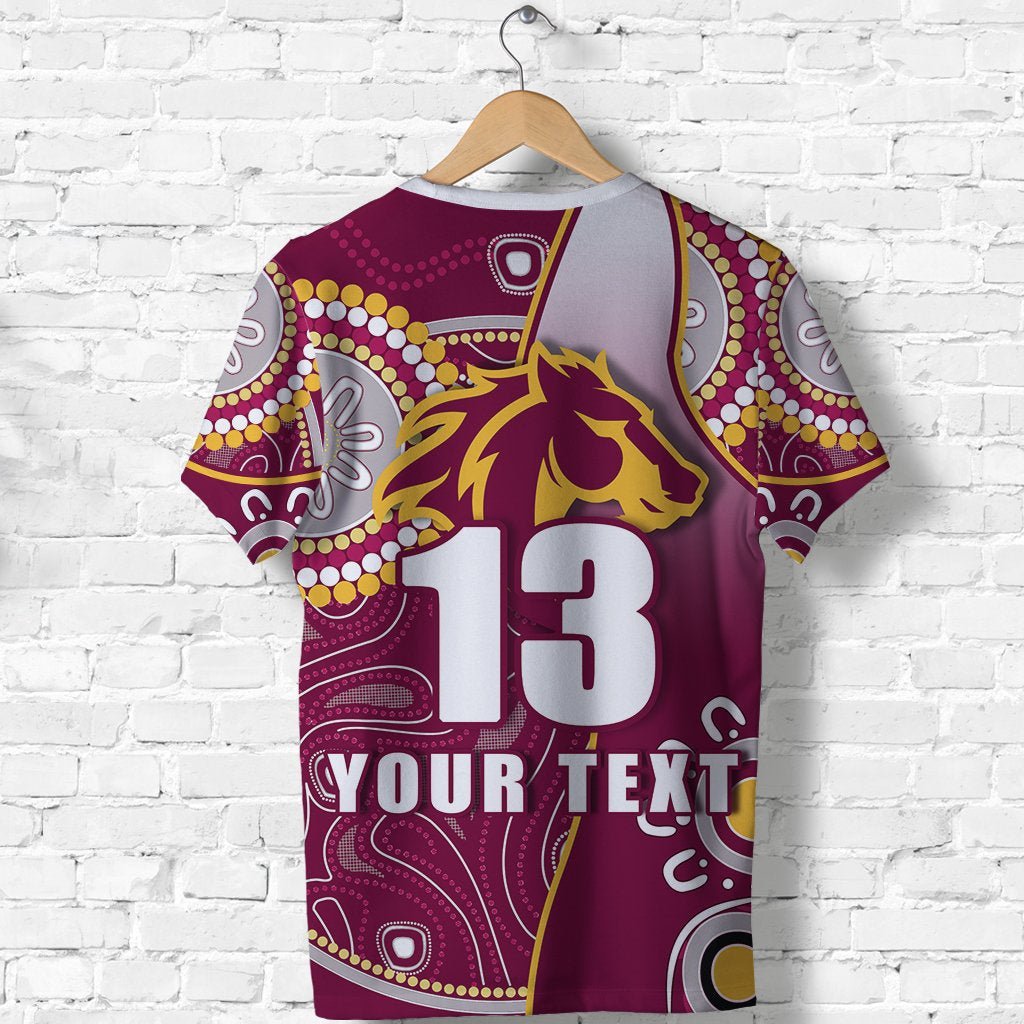 custom-personalised-broncos-indigenous-t-shirt-brisbane-strong-custom-text-and-number