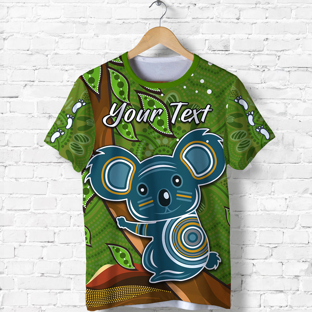 custom-personalised-koala-climbing-tree-t-shirt-aboriginal-aussie