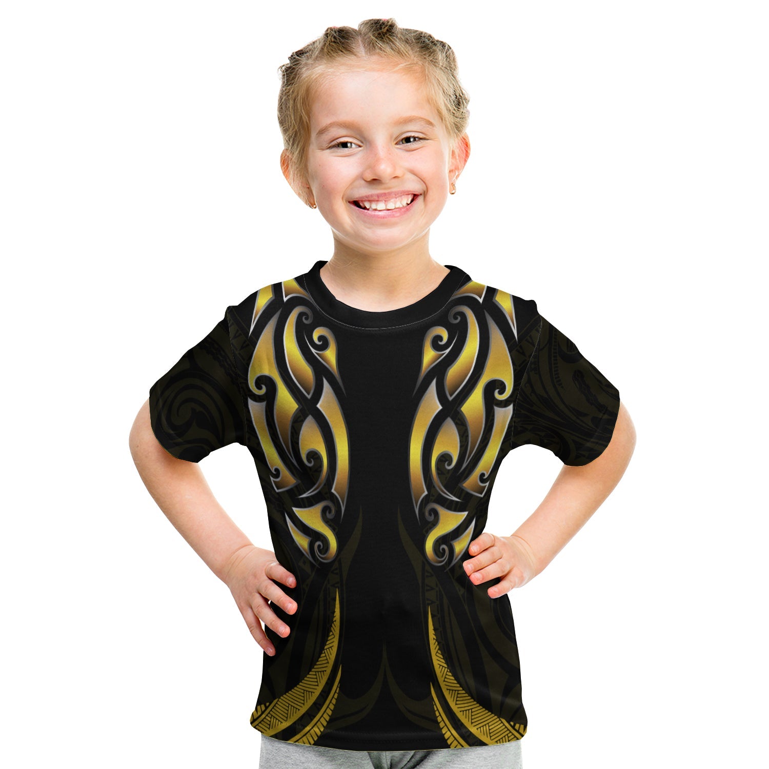 new-zealand-maori-t-shirt-kid-simple-love-gold