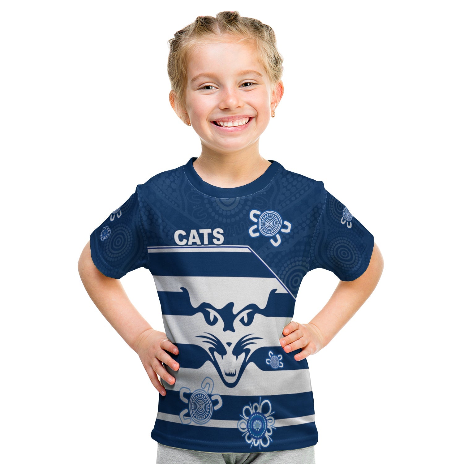 custom-personalised-cats-football-t-shirt-kid-geelong-indigenous