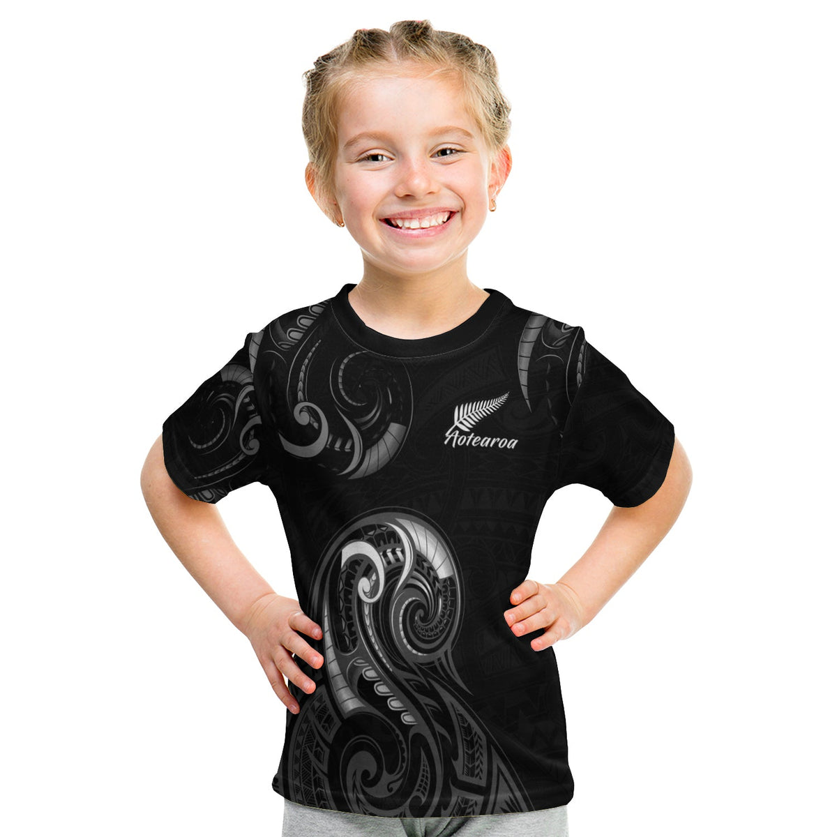 aotearoa-fern-t-shirt-kid-maori-pattern-version-black