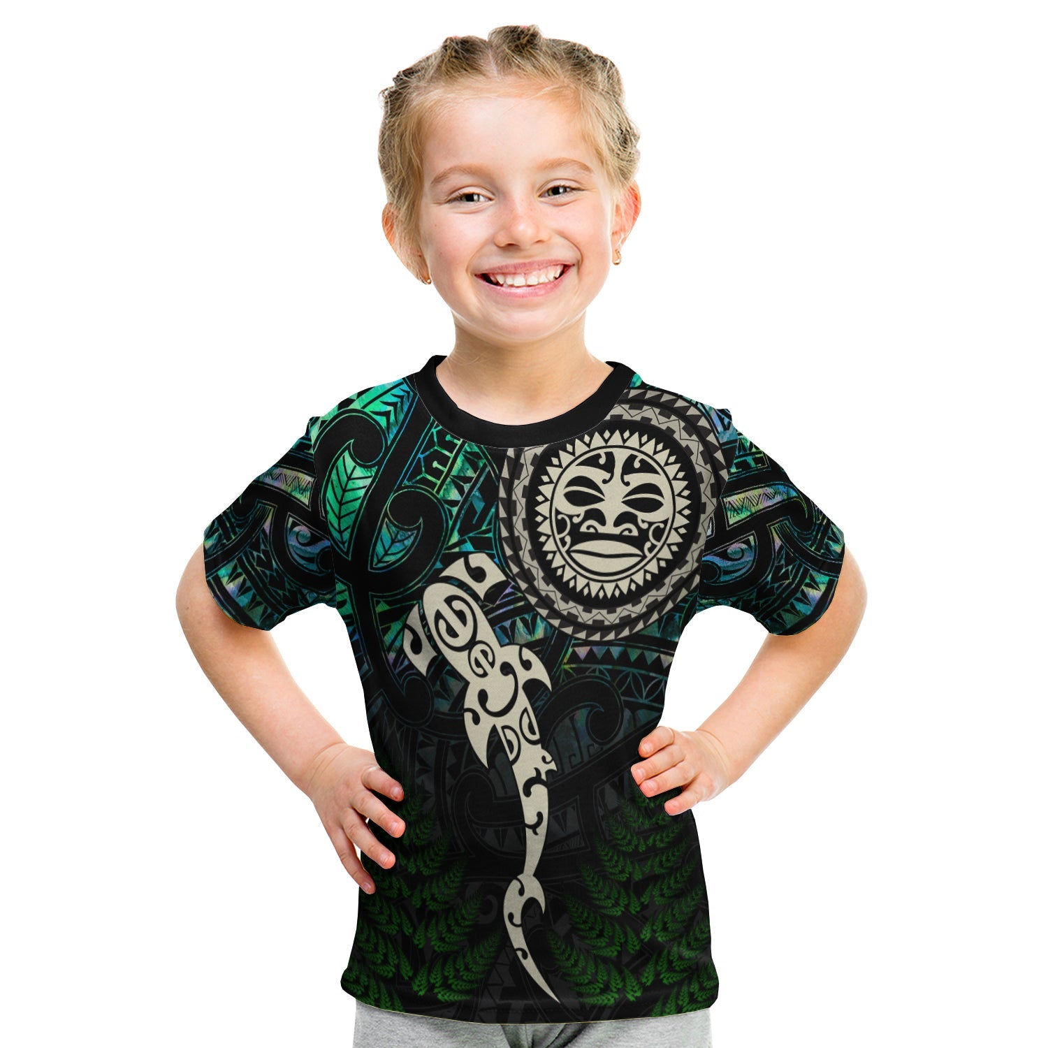 aotearoa-paua-shell-t-shirt-kid-maori-manaia-and-fish