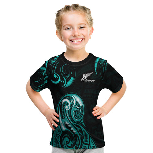 aotearoa-fern-t-shirt-kid-maori-pattern-version-turquoise