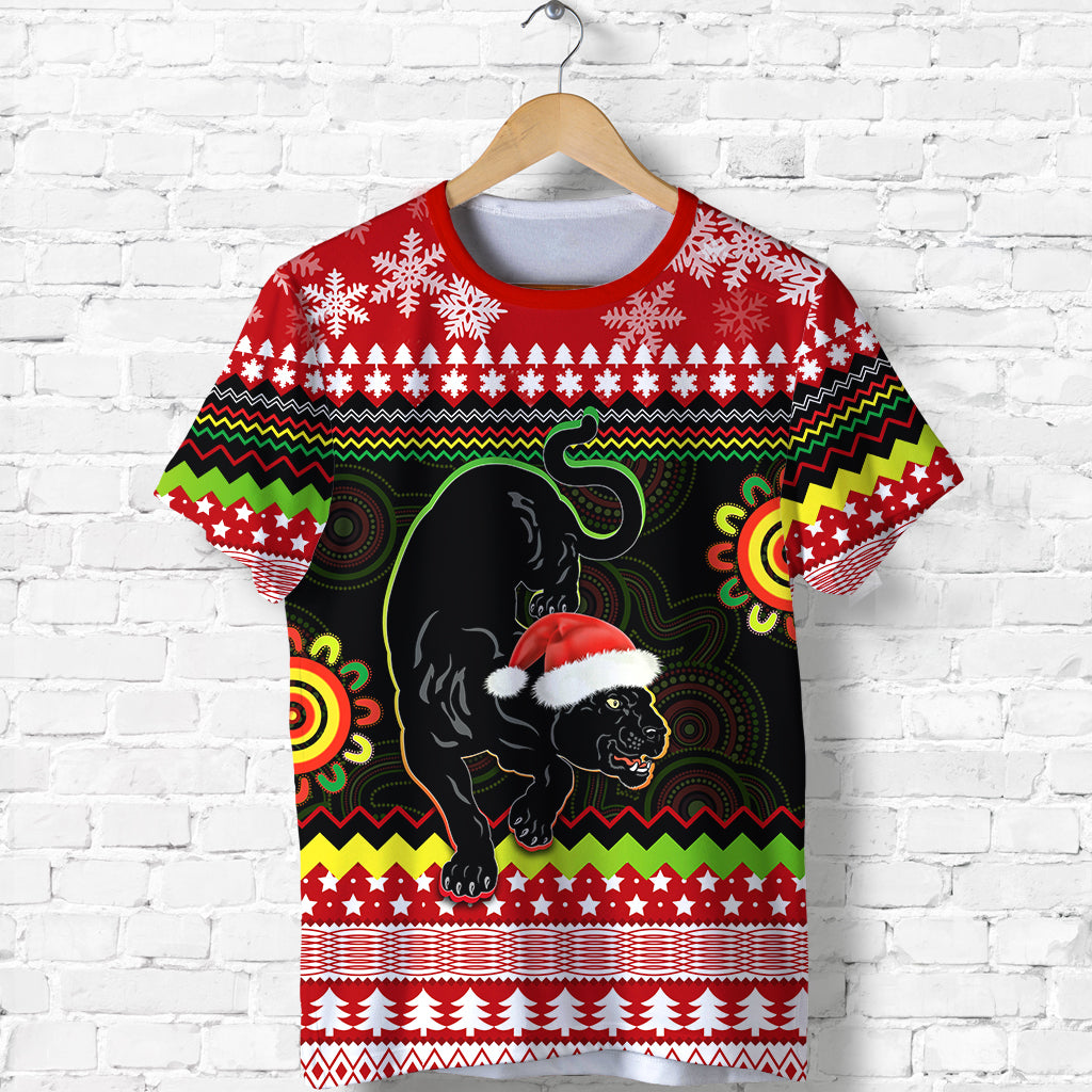 custom-personalised-panthers-christmas-t-shirt-penrith-snow-mix-indigenous