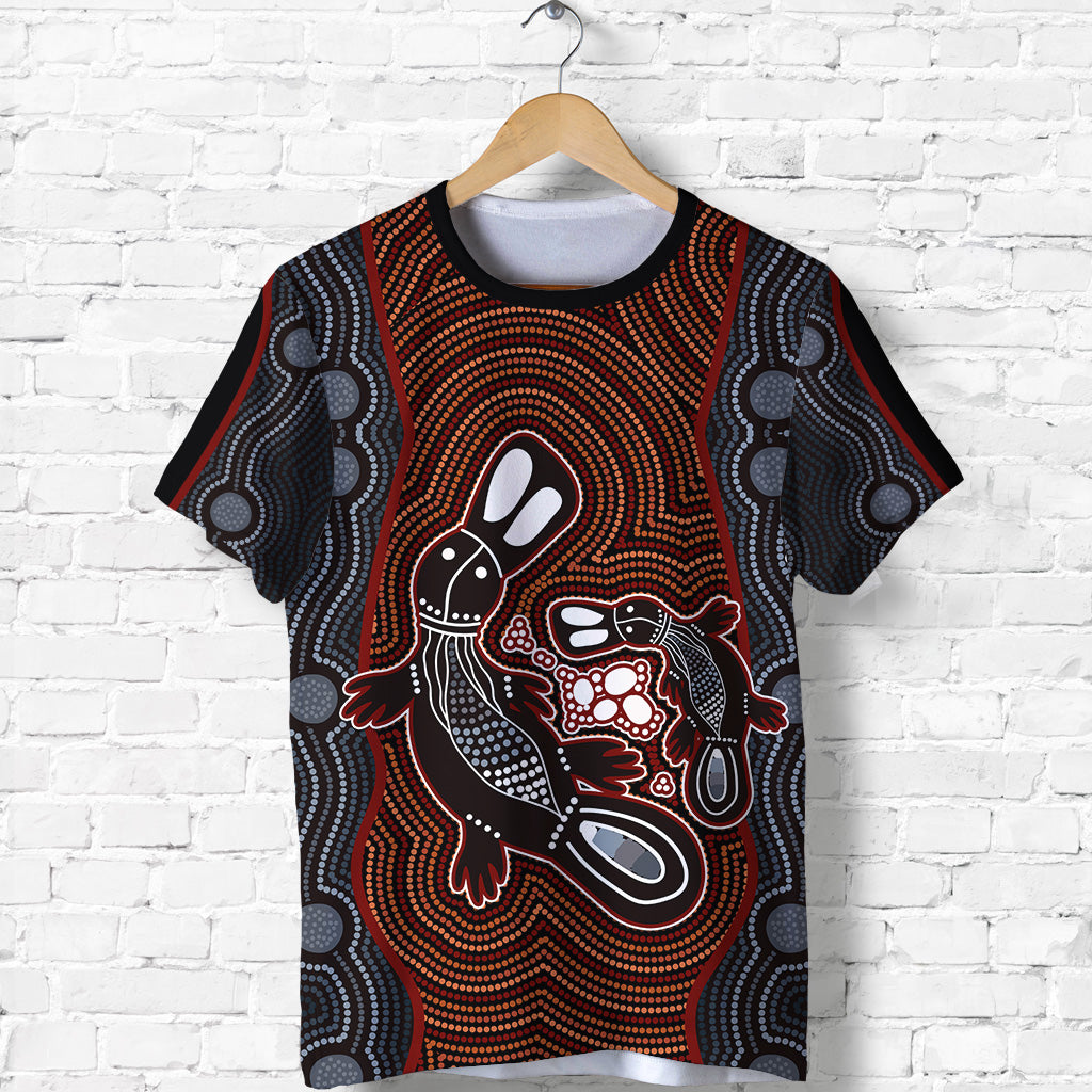 custom-personalised-aboriginal-dot-t-shirt-platypus-victory