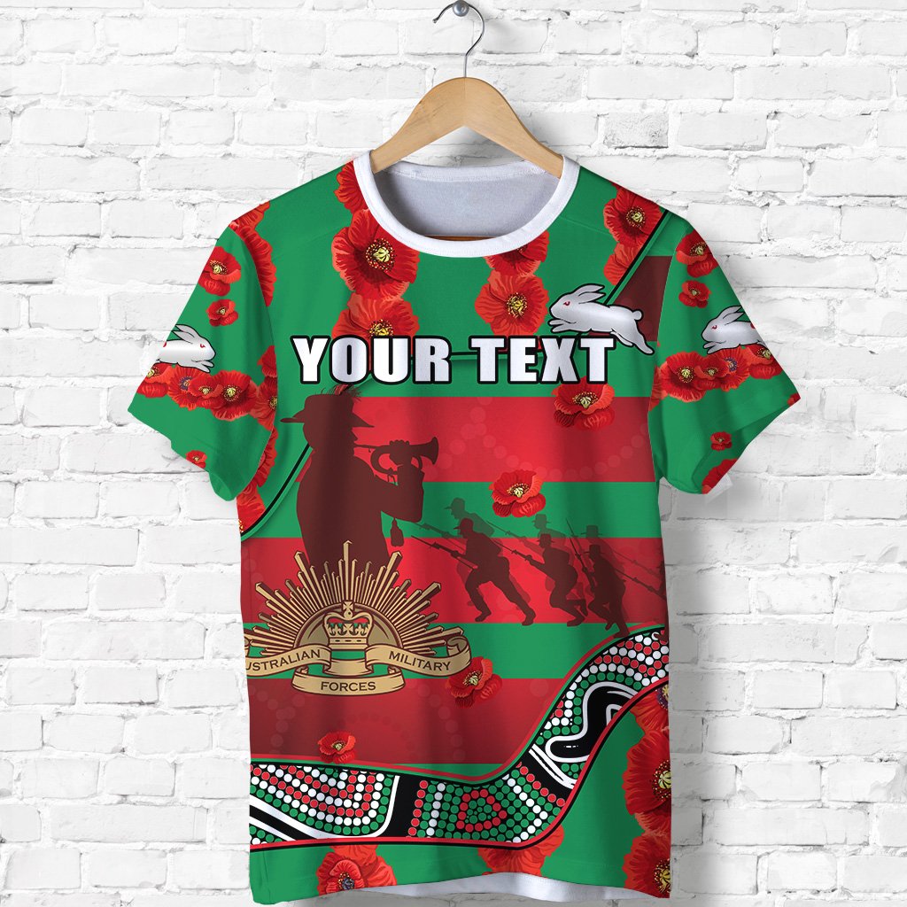 custom-personalised-rabbitohs-anzac-day-t-shirt-rugby-south-sydney-indigenous-military