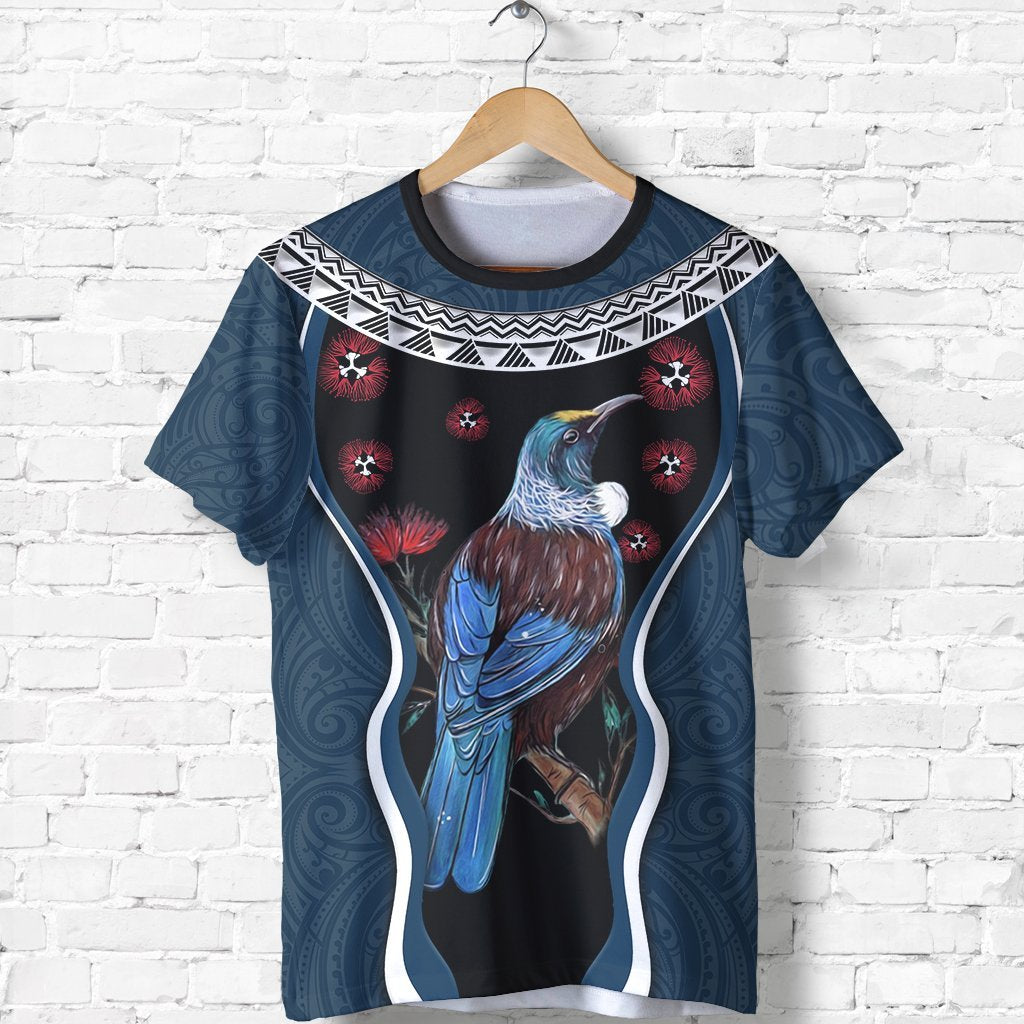 new-zealand-tui-bird-t-shirt-pohutukawa-navy