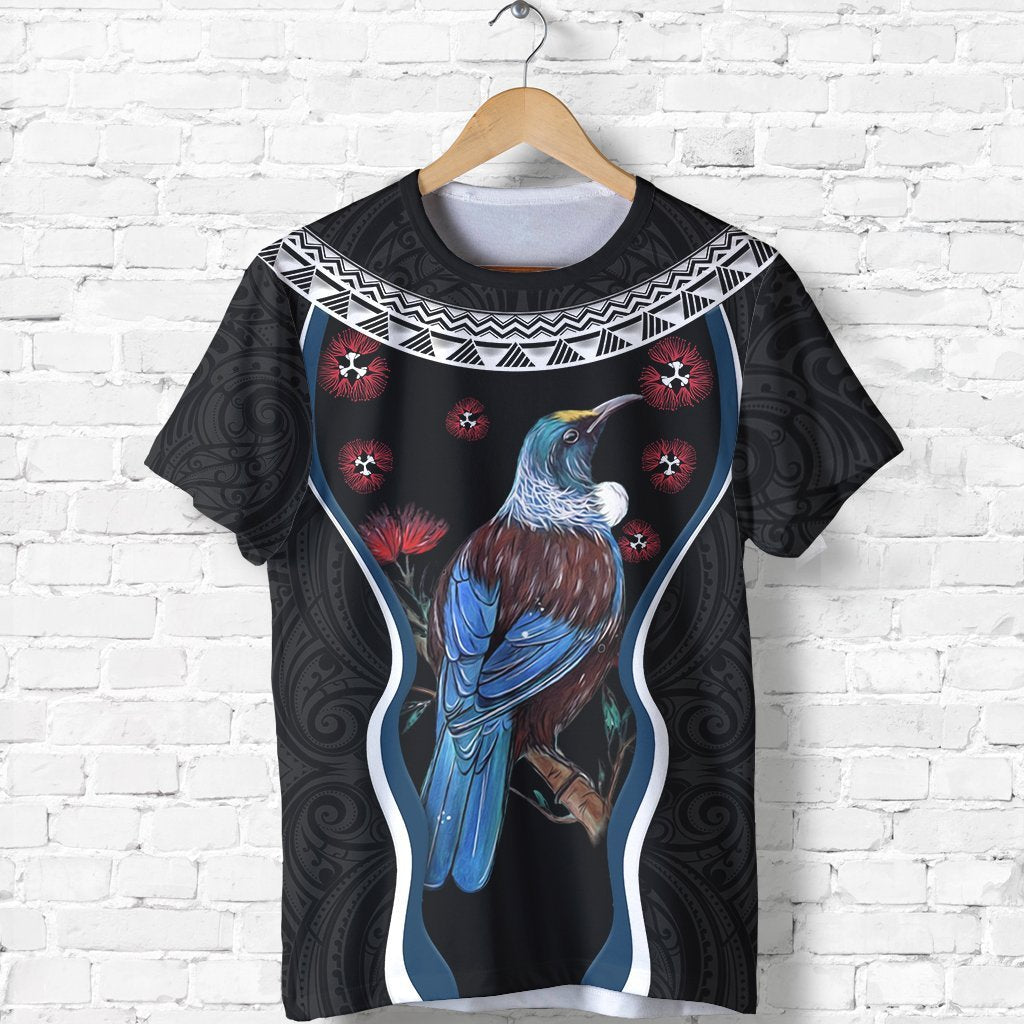 new-zealand-tui-bird-t-shirt-pohutukawa-black