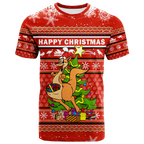 (Custom Personalised) Australia Christmas Kangaroo Aboriginal Pattern T Shirt - LT2