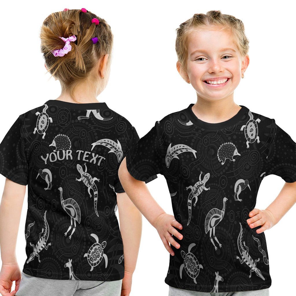 custom-personalised-aboriginal-art-t-shirt-kid-animals-australia-version-black
