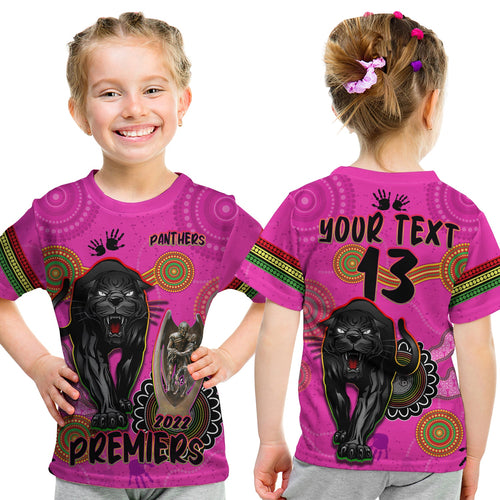 custom-text-and-number-panthers-t-shirt-kid-aboriginal-premiers-2022-we-are-the-champions-with-trophy