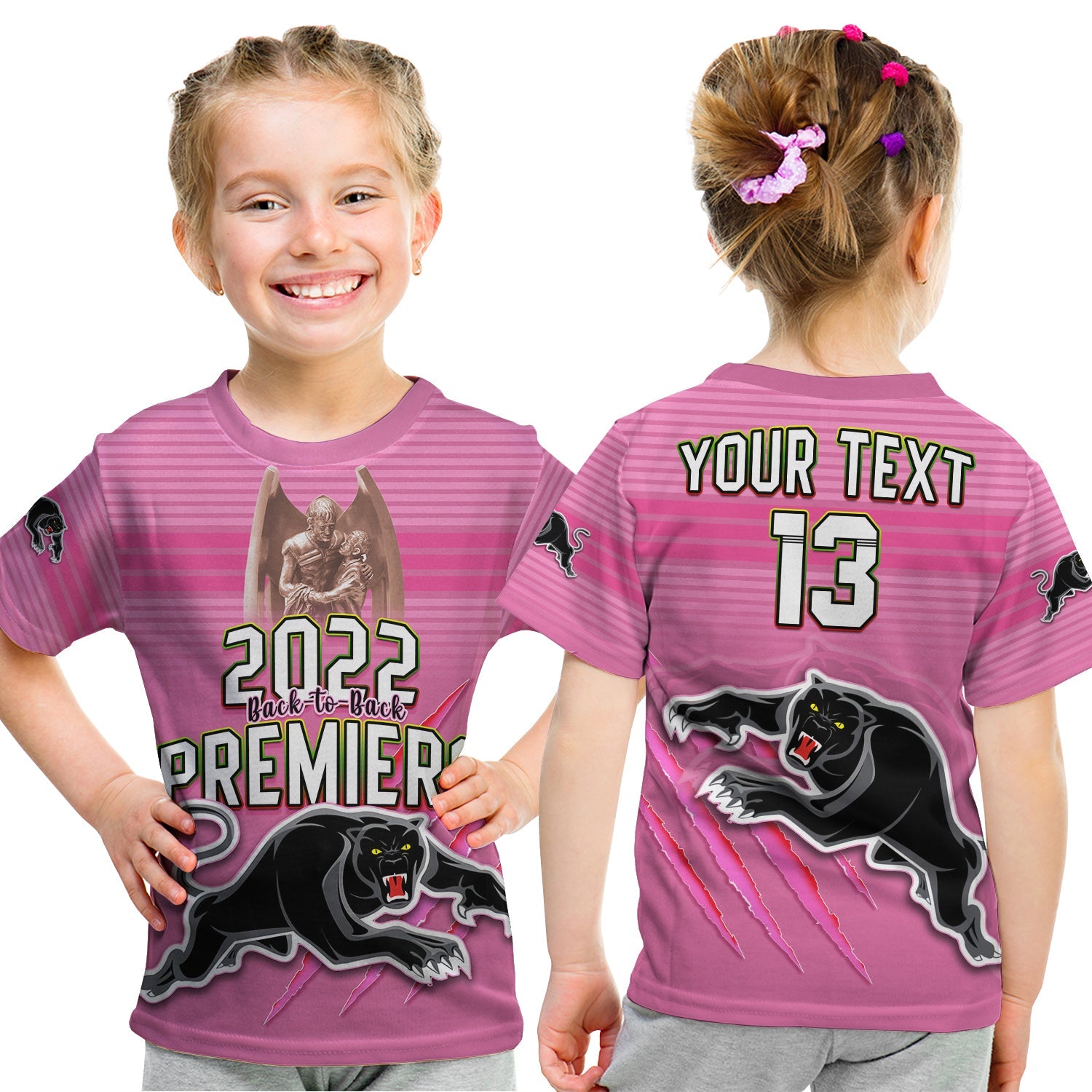 custom-text-and-number-panthers-proud-t-shirt-kid-back-to-back-premiers-2022-version-pink