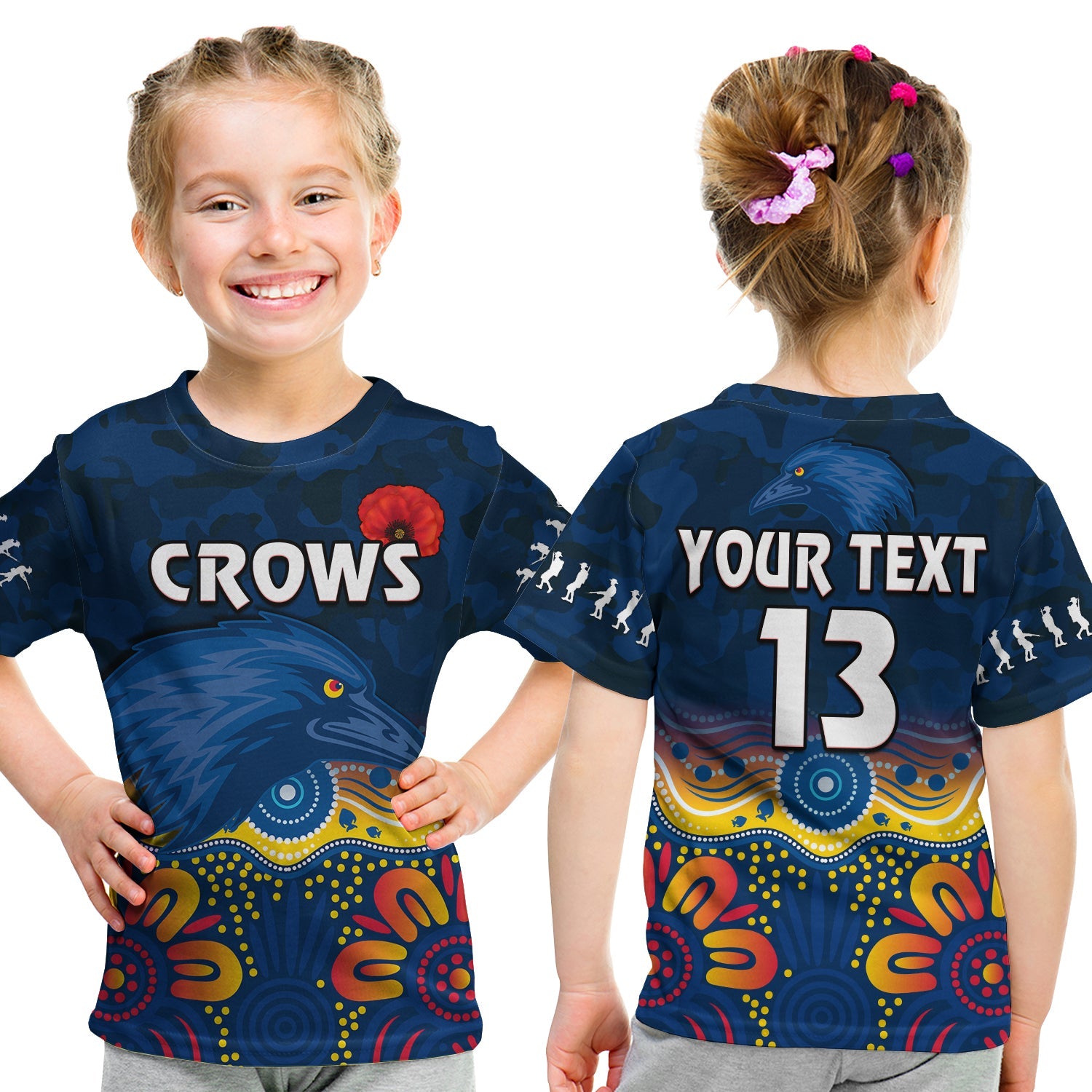 custom-text-and-number-crows-anzac-2022-t-shirt-kid-adelaide-football-camouflage-style