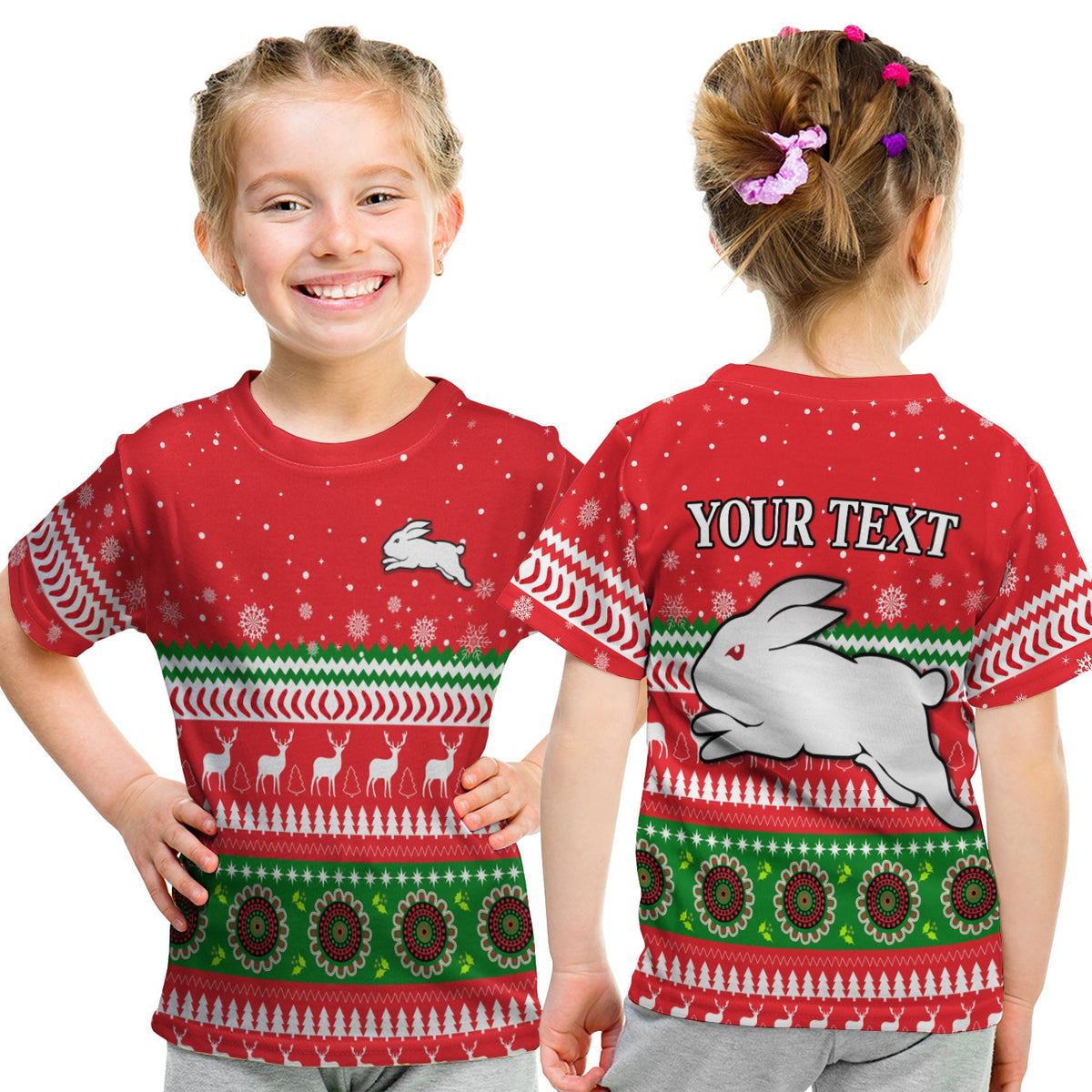 custom-personalised-rabbitohs-t-shirt-kid-south-sydney-christmas