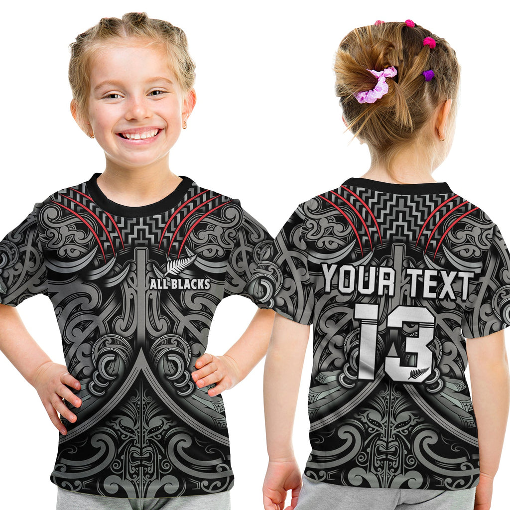 custom-text-and-number-new-zealand-silver-fern-rugby-t-shirt-kid-all-black-nz-maori-pattern