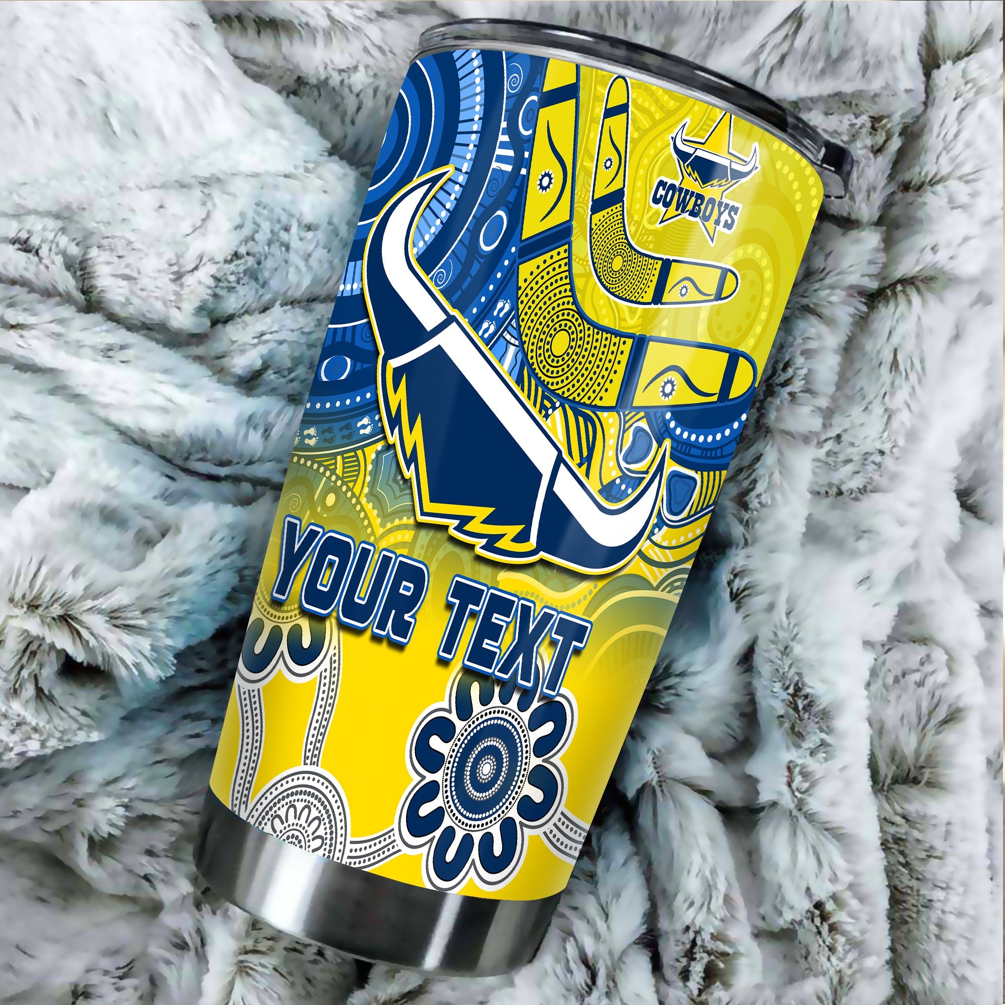 custom-personalised-cowboys-rugby-tumbler-aboriginal-boomerang-go-premiers-north-queensland