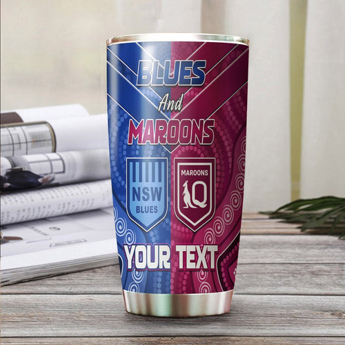 custom-personalised-blues-and-maroons-rugby-tumbler-origin-nsw-combine-queensland-aboriginal-australian-lt13