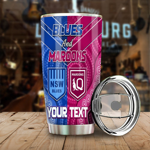 custom-personalised-blues-and-maroons-rugby-tumbler-origin-nsw-combine-queensland-aboriginal-australian-lt13