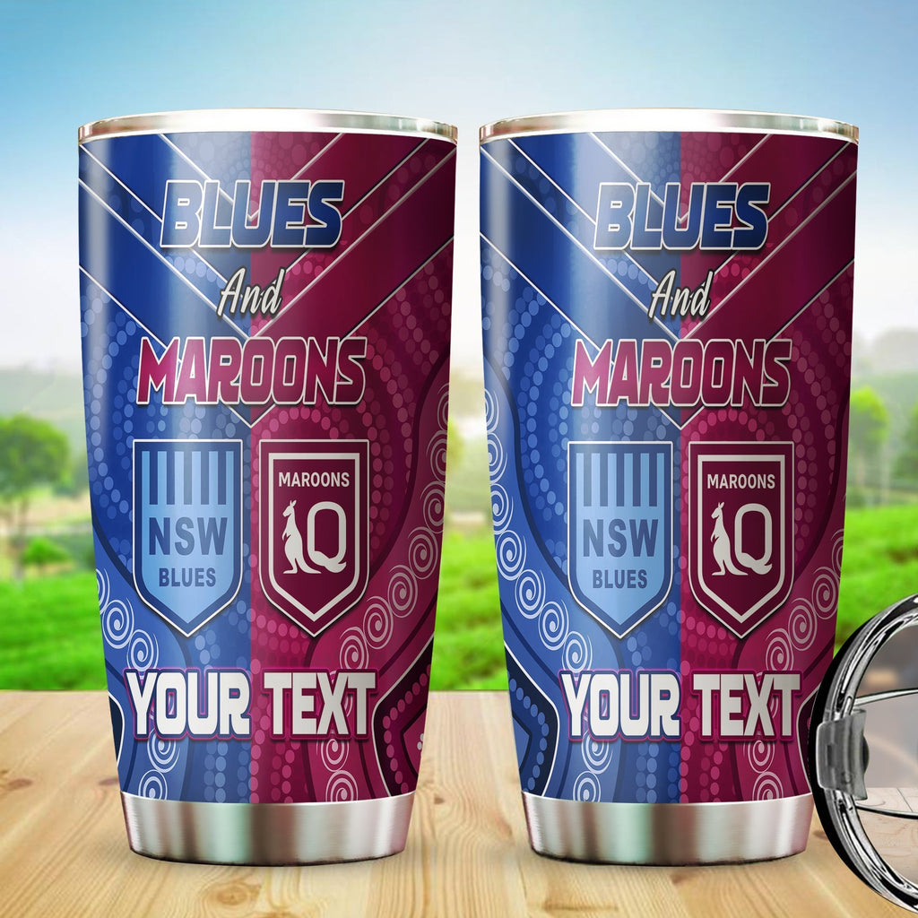 custom-personalised-blues-and-maroons-rugby-tumbler-origin-nsw-combine-queensland-aboriginal-australian-lt13