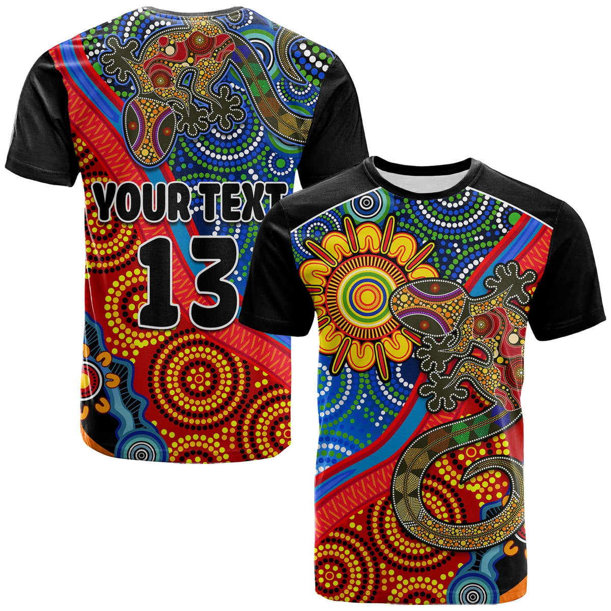 custom-text-and-number-australia-lizard-and-sun-t-shirt-aboriginal-art-speical