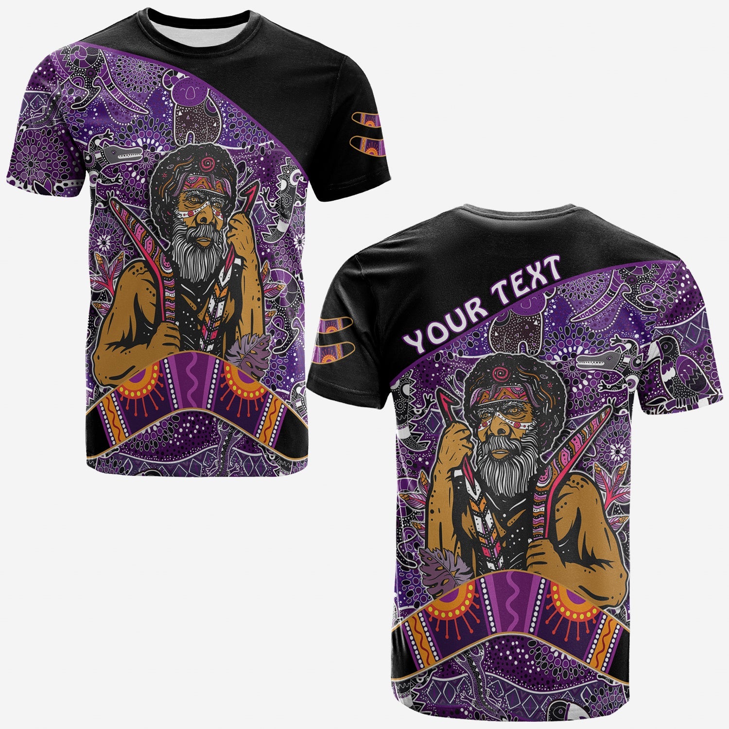 custom-personalised-australian-boomerang-t-shirt-indigenous-australia-purple-graceful