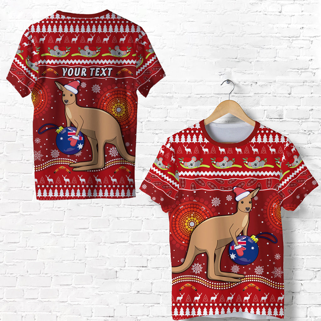 custom-personalised-australia-christmas-t-shirt-aboriginal-kangaroo