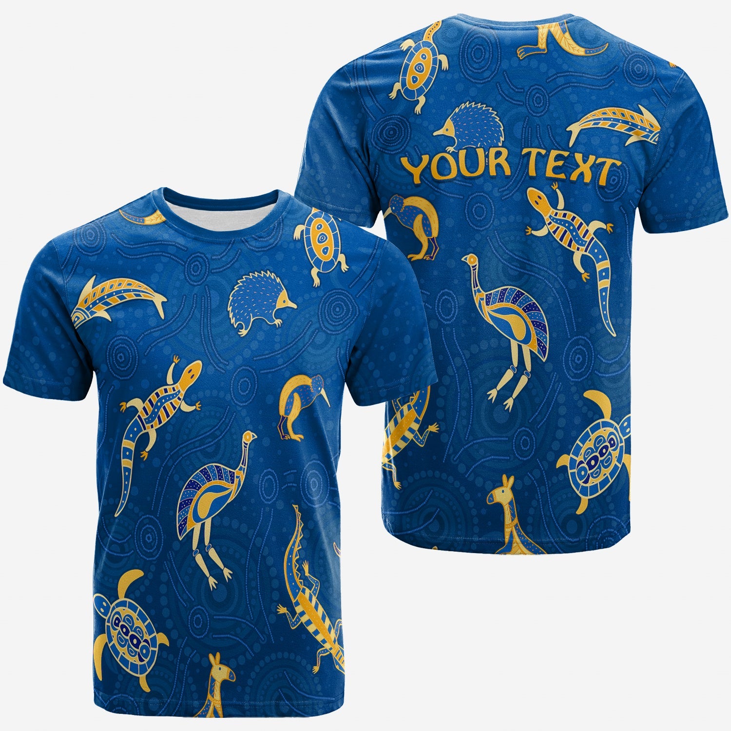 custom-personalised-aboriginal-art-t-shirt-animals-australia-version-blue