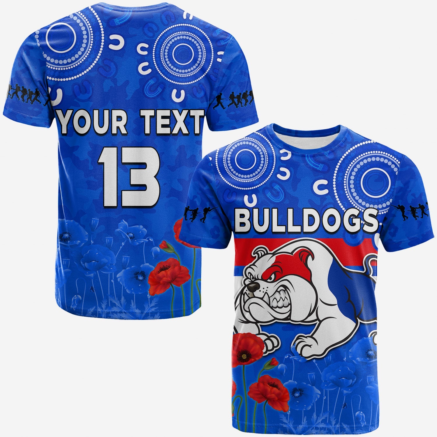 custom-text-and-number-bulldogs-anzac-2022-t-shirt-western-dogs-aboriginal-poppy