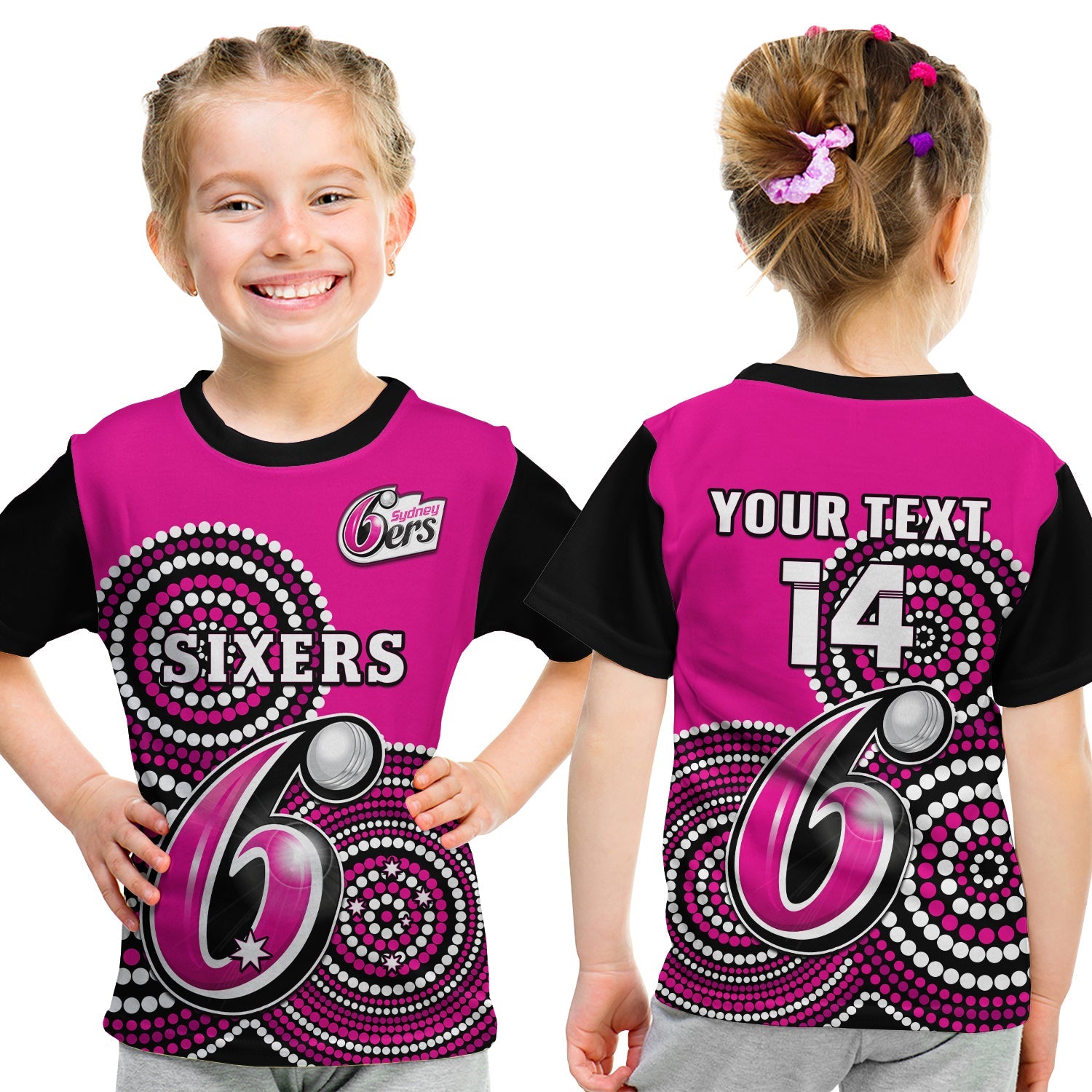 custom-text-and-number-sydney-sixers-cricket-t-shirt-kid-champions-bbl12-proud-indigenous-art