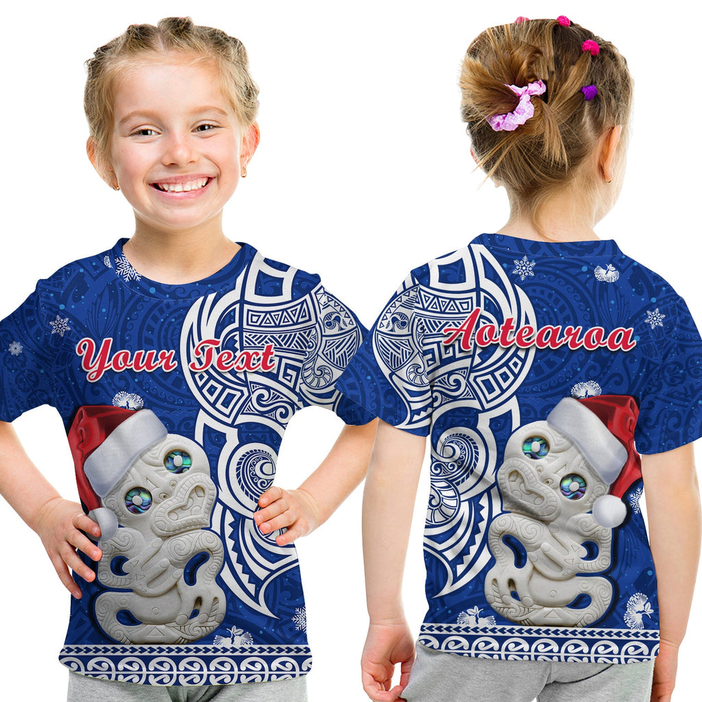 custom-personalised-new-zealand-christmas-t-shirt-hei-tiki-blue-pohutukawa-meri-kirihimete