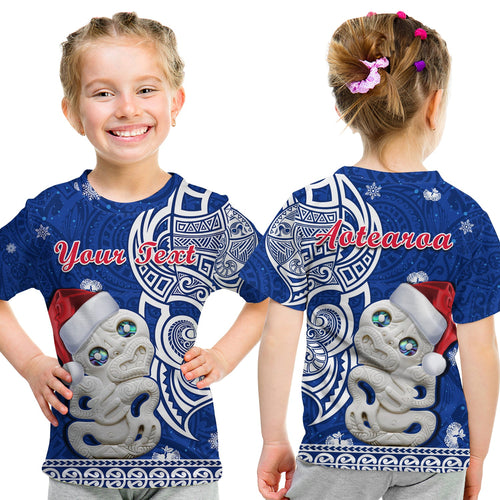 custom-personalised-new-zealand-christmas-t-shirt-hei-tiki-blue-pohutukawa-meri-kirihimete