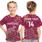 custom-text-and-number-maroons-rugby-t-shirt-kid-kangaroo-indigenous-pattern-unique-version