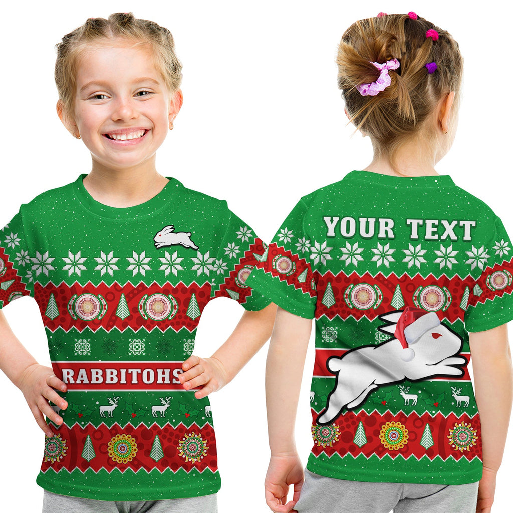 custom-personalised-rabbitohs-christmas-t-shirt-souths-aboriginal-art-merry-xmas