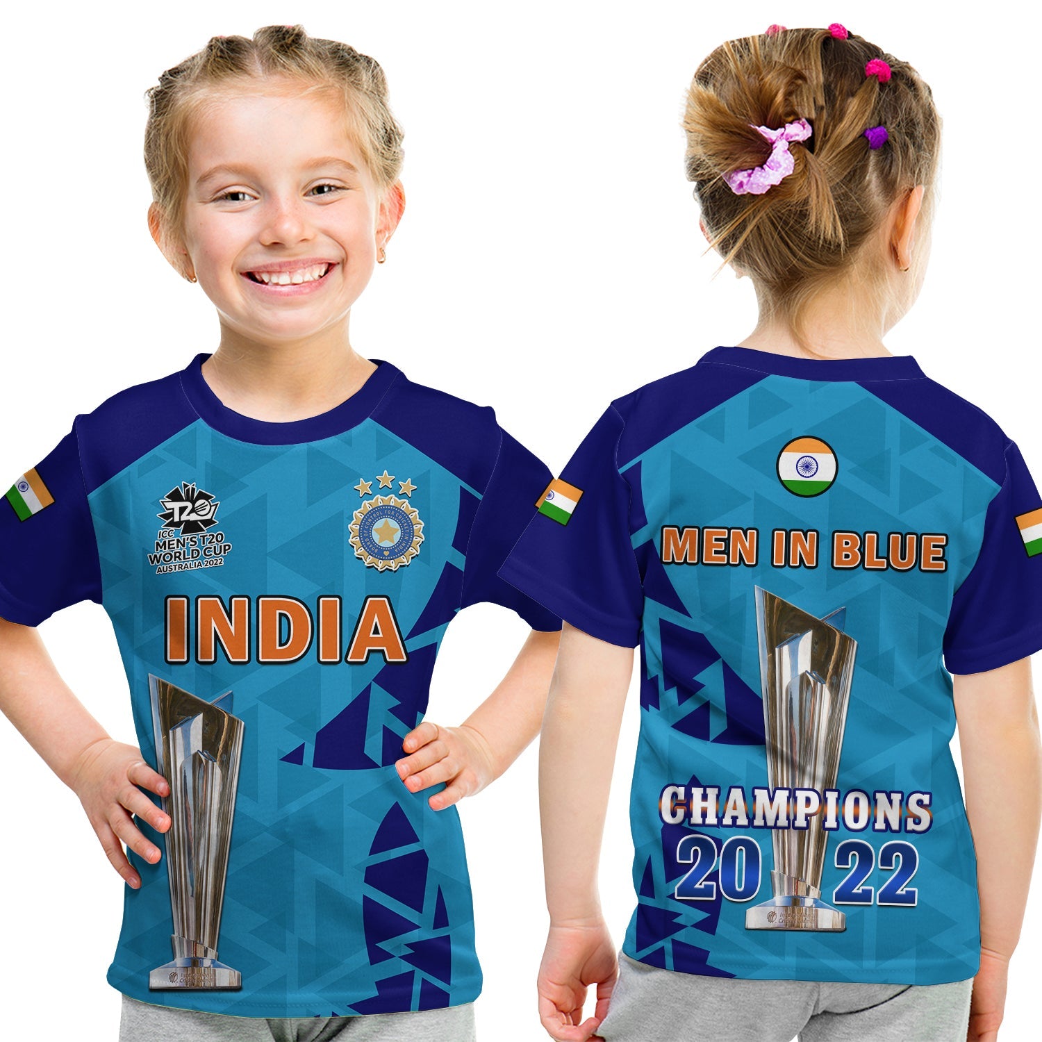 custom-text-and-number-india-cricket-t-shirt-kid-men-in-blue-champions-mens-t20-wc-2022
