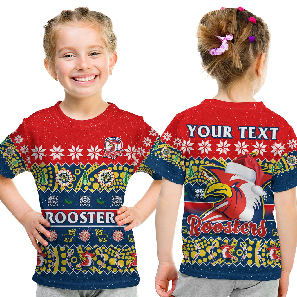custom-personalised-sydney-roosters-christmas-t-shirt-easts-aboriginal-art-merry-xmas