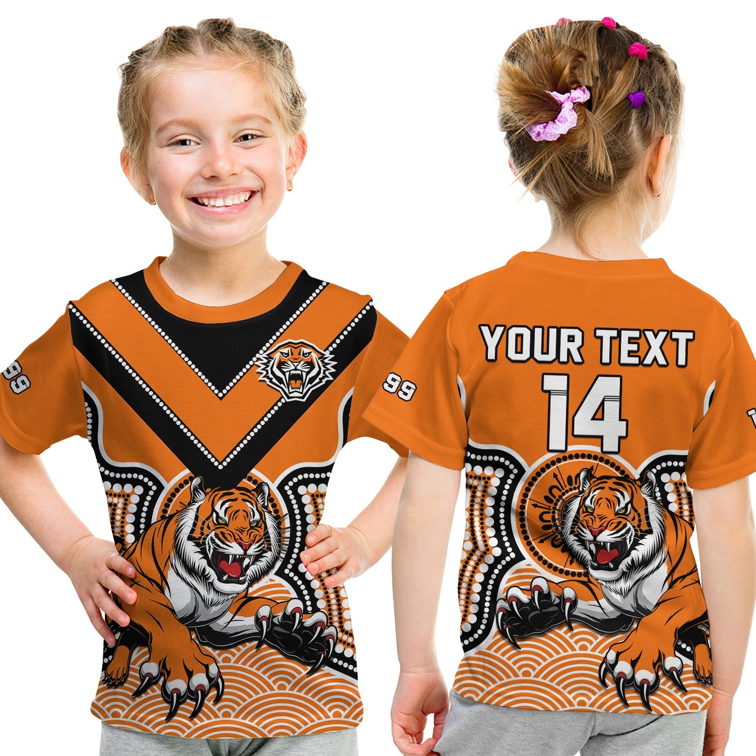 custom-text-and-number-wests-tigers-rugby-t-shirt-kid-indigenous-artsy
