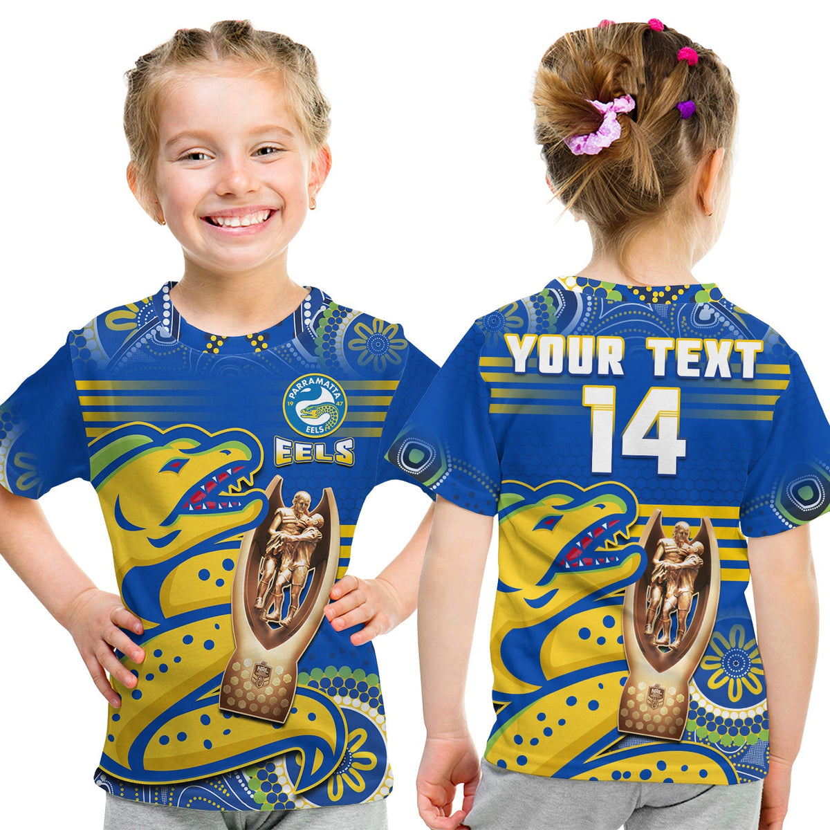custom-text-and-number-parramatta-rugby-t-shirt-kid-eels-premiers-2022-indigenous-artsy