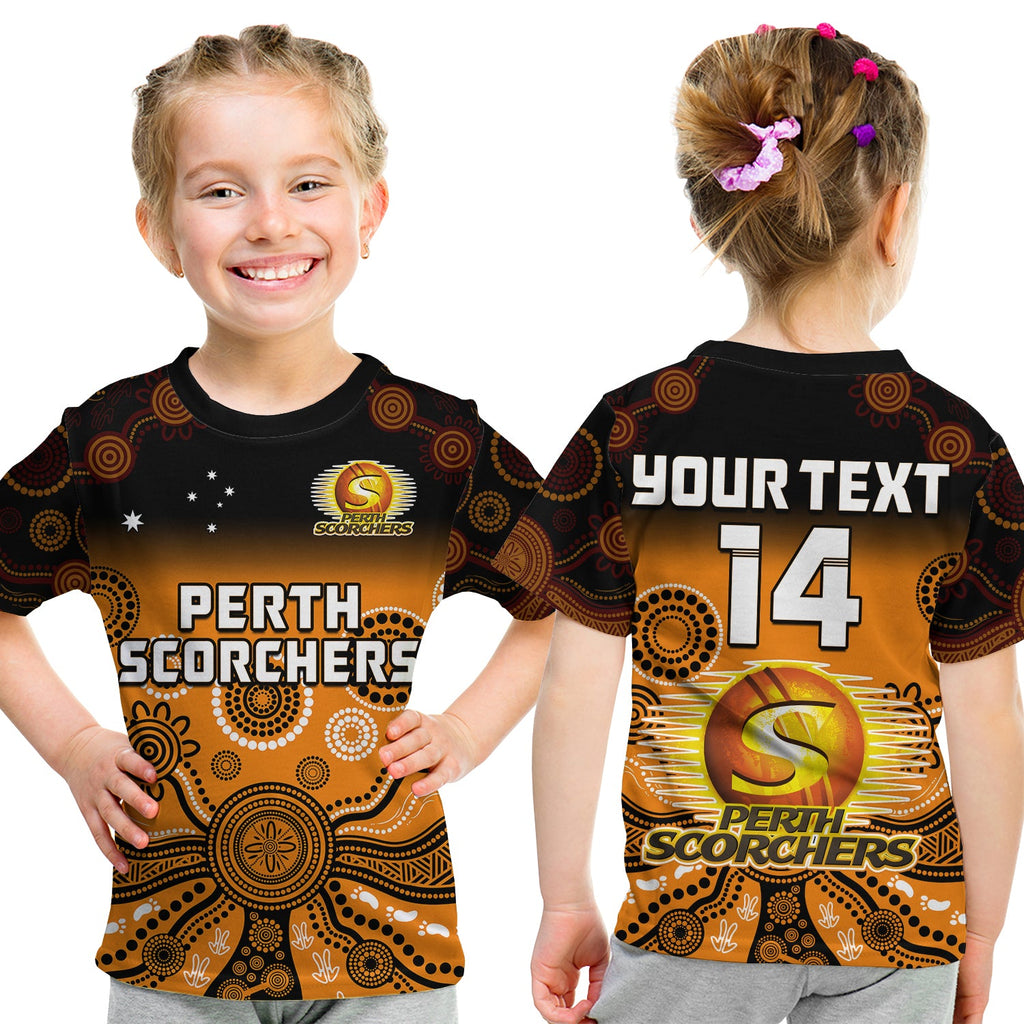 custom-text-and-number-perth-scorchers-t-shirt-gradient-aboriginal-dot-painting