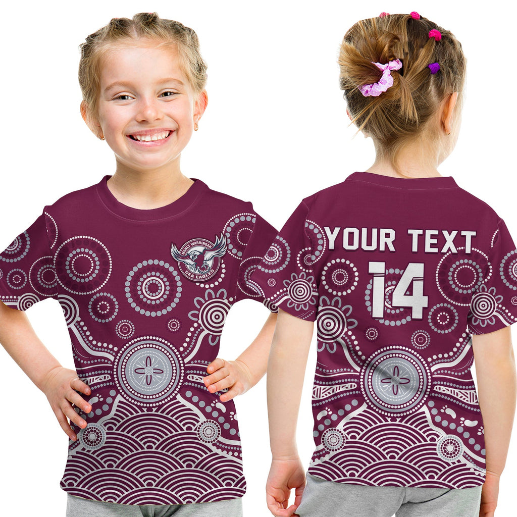 custom-text-and-number-sea-eagles-t-shirt-kid-manly-warringah-1946-indigenous-painting