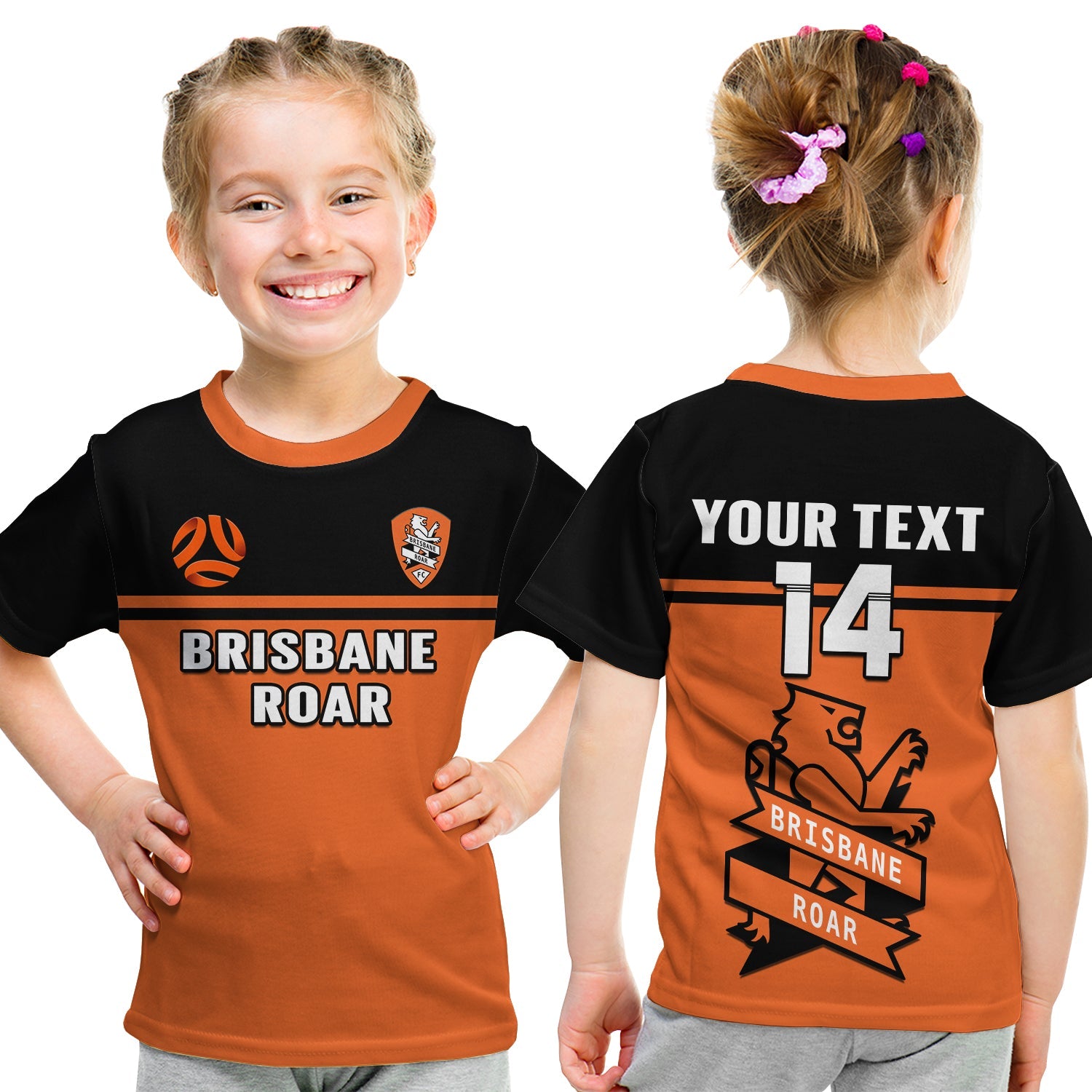custom-text-and-number-brisbane-roar-football-t-shirt-kid-go-lions-simple-style