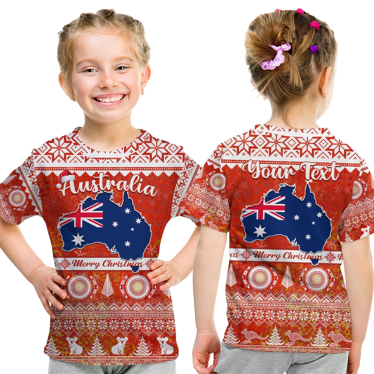 custom-personalised-australia-t-shirt-australian-map-aboriginal-painting-merry-christmas