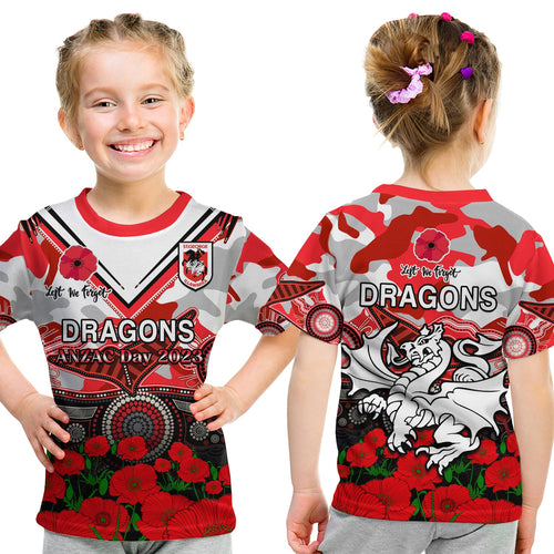 custom-text-and-number-dragons-rugby-anzac-2023-t-shirt-aboriginal-mix-poppy-lest-we-forget
