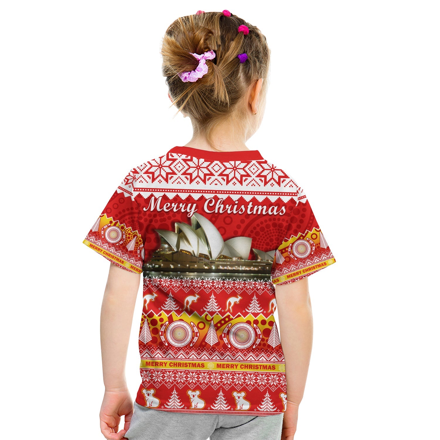 australia-t-shirt-kid-sydney-opera-house-aboriginal-art-merry-christmas