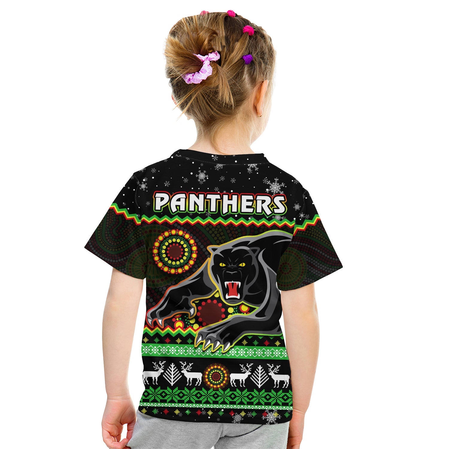 panthers-christmas-t-shirt-aboriginal-pattern-penrith-black-version