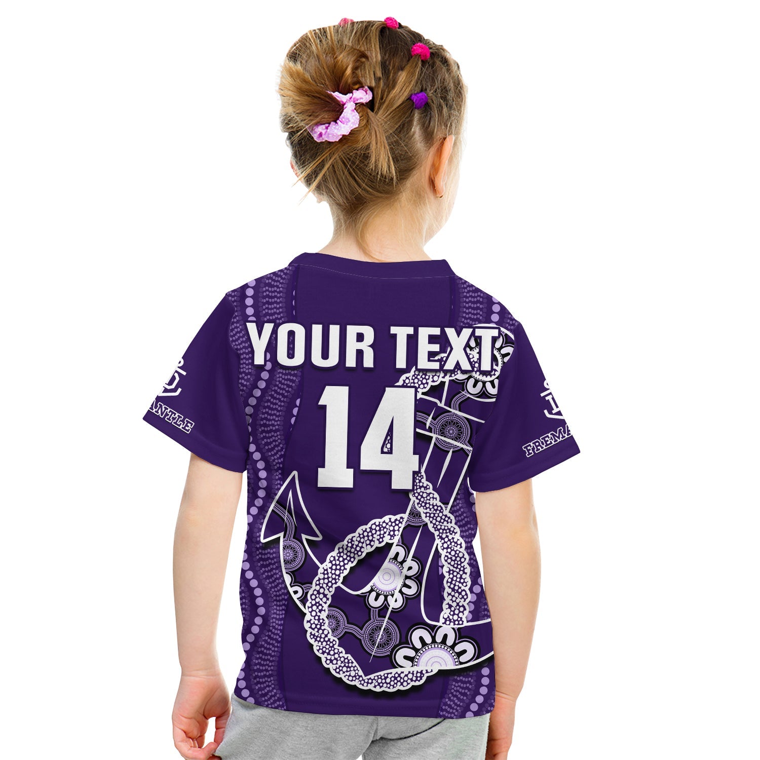 custom-text-and-number-dockers-football-t-shirt-kid-fremantle-anchor-mix-aboriginal-pattern-dynamic-style