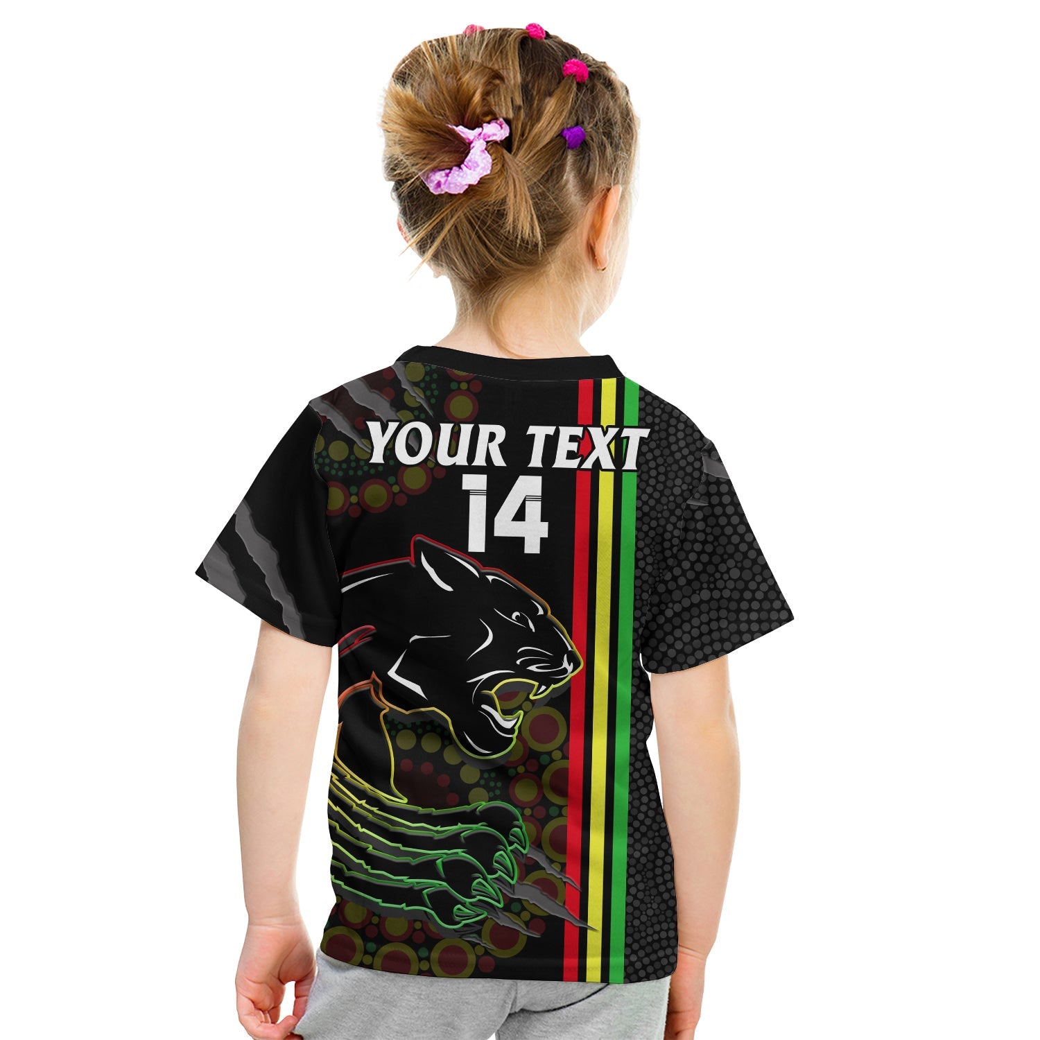 custom-text-and-number-penrith-panthers-rugby-t-shirt-kid-the-mountain-men-aboriginal-art-dynamic