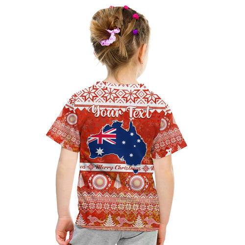 custom-personalised-australia-t-shirt-kid-australian-map-aboriginal-painting-merry-christmas