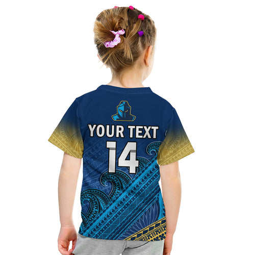 custom-text-and-number-gold-coast-titans-rugby-t-shirt-kid-pasifika-gradient-polynesian-pattern