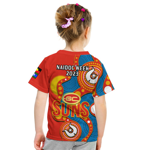 gold-coast-football-naidoc-2023-t-shirt-kid-suns-indigenous-for-our-elders
