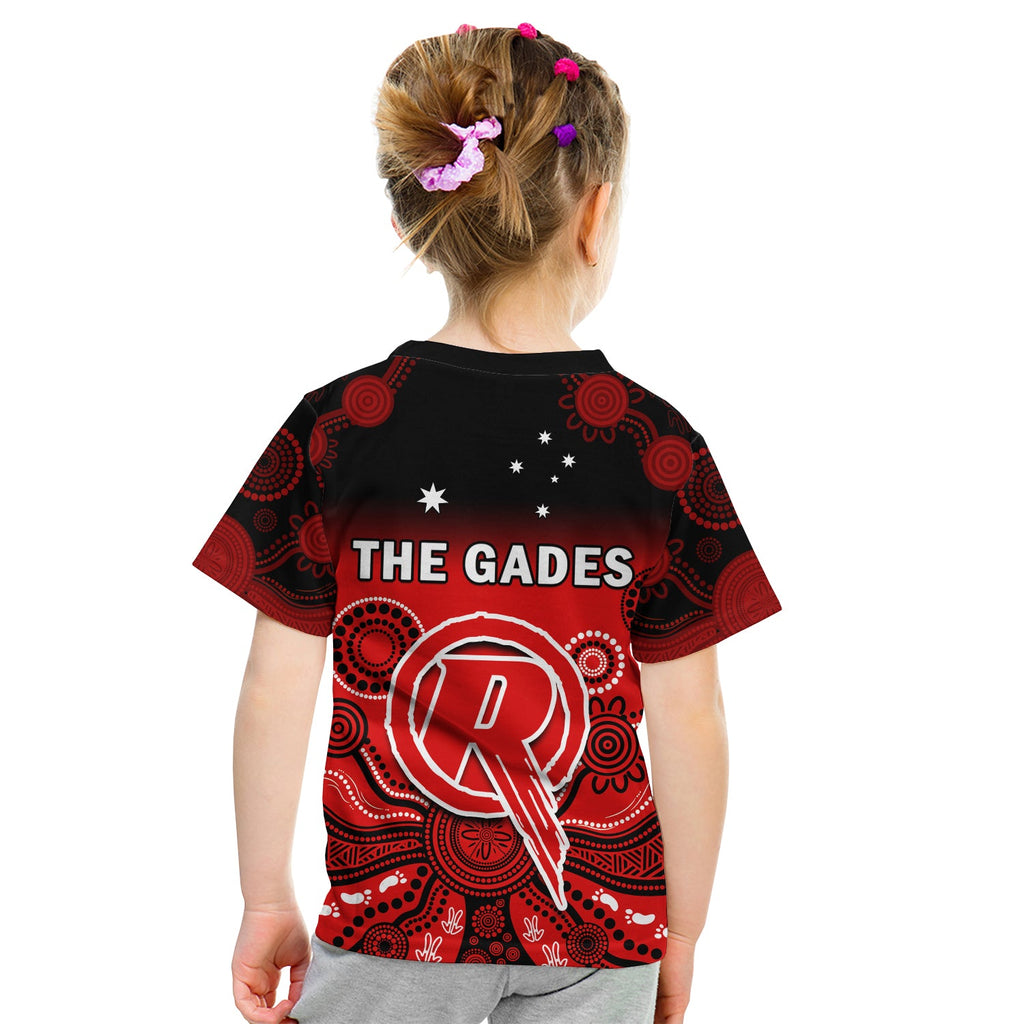 renegades-cricket-t-shirt-kid-melbourne-team-green-gradient-aboriginal-art
